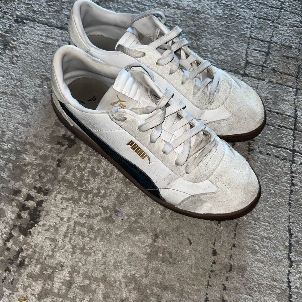 Puma White and Navy Sneakers